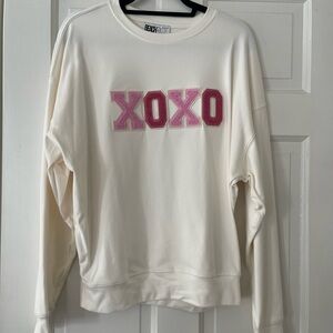 Anthropologie Cream XOXO Sweater